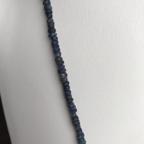 Dark blue labradorite and sterling necklace - Picture 3 of 5